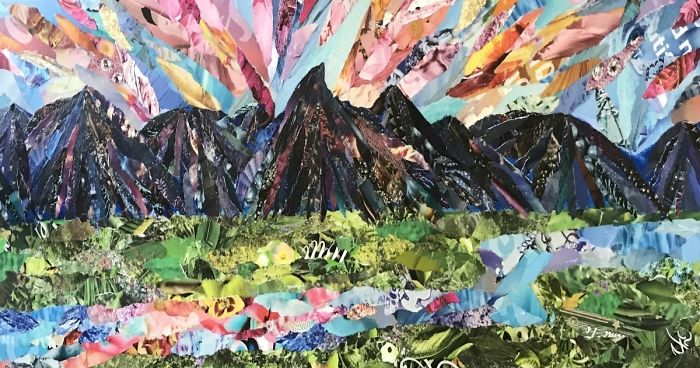 An artsy collage from magazine cut-out collages