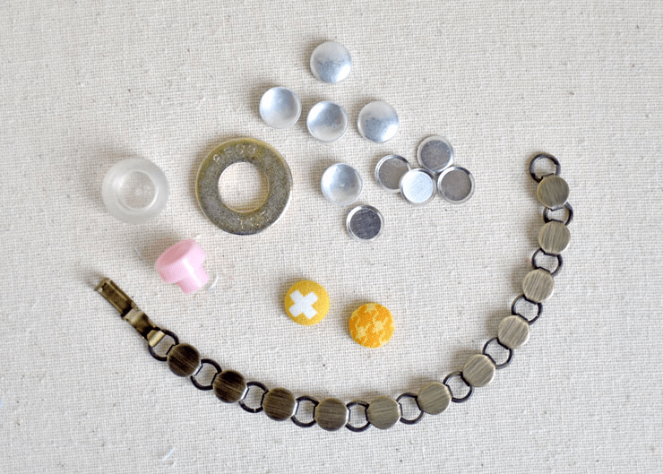 Button art and button-covered jewelry